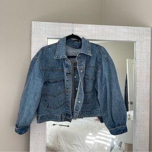 CROPPED DENIM OVERSIZED JACKET